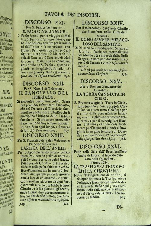 Discorsi panegirici de' santi, del P.FR. Ignazio Sauini romano, minore osseruante di S. Francesco ...