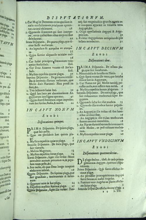 Benedicti Pererij Valentini e Societate Iesu, Tomus primus. Selectarum disputationum in Sacram Scripturam: continens centum et triginta septem disputationes super libro Exodi