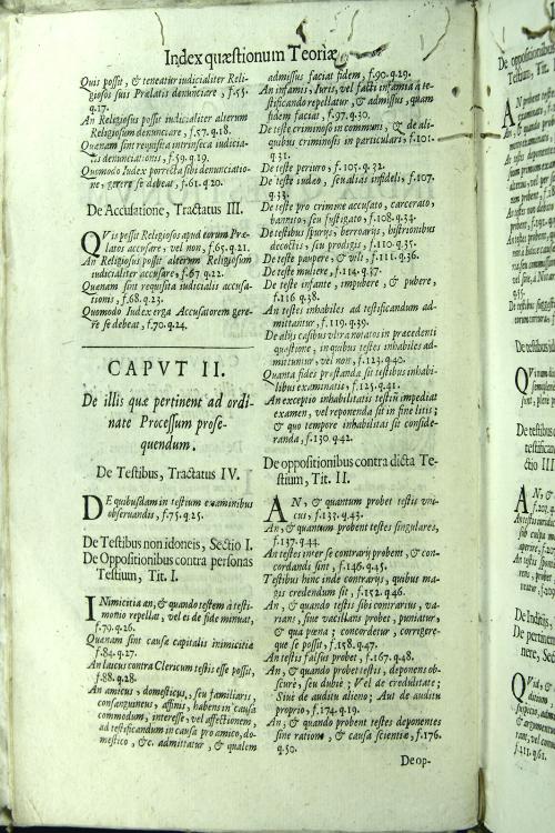"Epitome, seu Compendium teoriae, et praxis causarum iudicialium regularium in duas partes distributa; cum suis copiosis indicibus. 