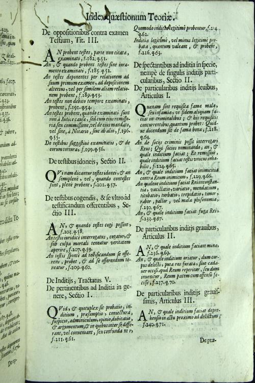 "Epitome, seu Compendium teoriae, et praxis causarum iudicialium regularium in duas partes distributa; cum suis copiosis indicibus. 
