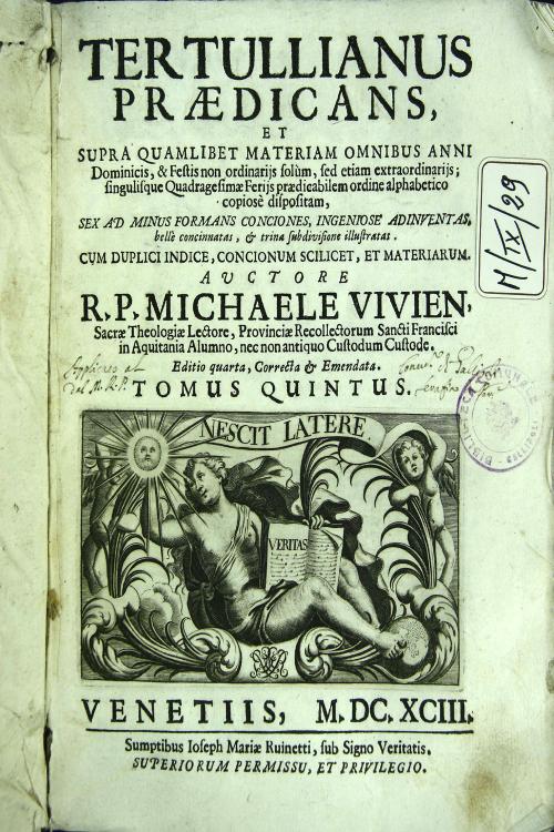 "Tertullianus praedicans, et supra quamlibet materiam omnibus anni dominicis, et festis non ordinarijs solum, sed etiam extraordinarijs