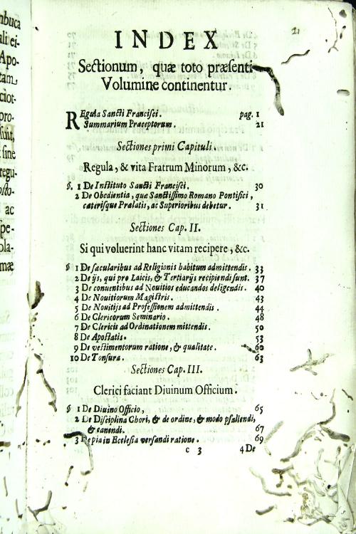 Constitutiones, et statuta generalia Cismontanae familiae ordinis sancti Francisci de obseruantia ex decretis capitul. general. Romani ann. 1639. et Toletani ann. 1658.