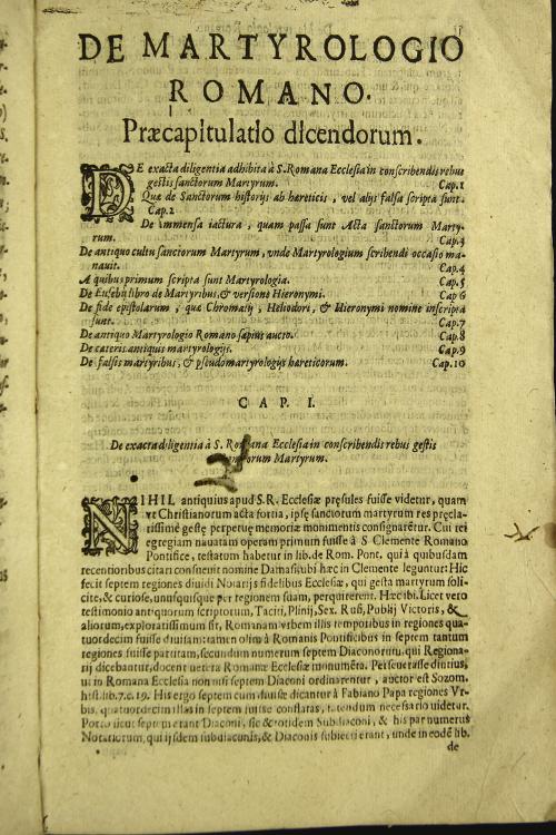 Martyrologium Romanum, ad nouam kalendarii rationem, et ecclesiasticae historiae veritatem restitutum, Gregorii 13. pont. max. iussu editum, accesserunt notationes atque tractatio de martyrologio Romano.