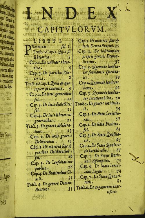 Oratoriae institutiones tribus comprehensae libris ab adm. Reu. Patre fratre Henricus de Pimonte S. Th. magistro Ord. Praedicatorum digestae ... Cui accessit duplex index, ...