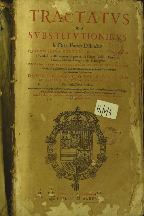 Tractatus de substitutionibus in duas partes distinctus, quarum prima continet directas summatim. Hoc est, de substitutionibus in genere, de vulgari, pupillari, exemplari, directa, militari, compendiosa et reciproca.