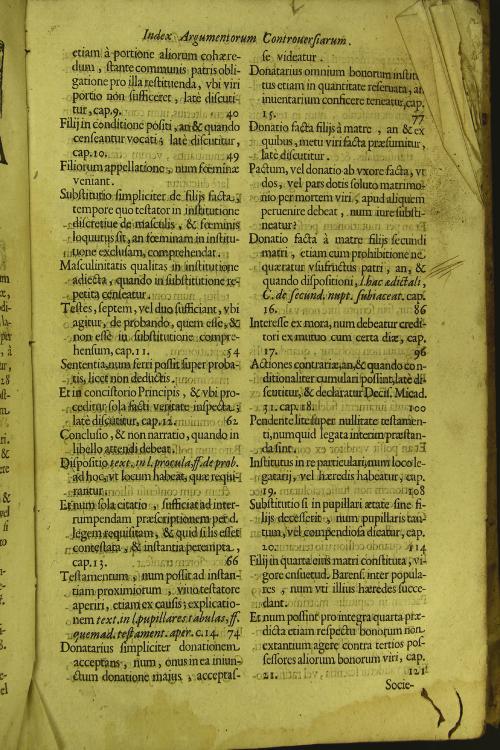 "Controversiarum forensium Io. Baptistae Hodierna I. C. neapolitani olim primarij causarum patroni; ... liber unicus. in quo abstrusissimae quaeque dissertationes in supremis regni Neapolitani Senatibus, hactenus non agitatae, altiori stylo pertractantur. 