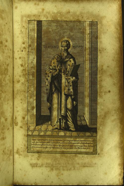 Tou en agiois patos W1E0emW1E0on Epiphaniou episkopou Konstanteias ... Apanta ta sozomena. Sancti patris nostri Epiphanii Constantiae, sive Salaminis in Cypro, episcopi, opera omnia in duos tomos distributa. 