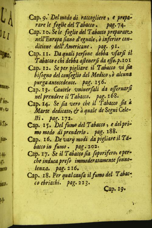 Il tabacco opera di D. Benedetto Stella da Ciuita Castellana M.D.S.B. nella quale si tratta dell'origine, historia, coltura, preparatione, qualita, natura, virtu et vso in fumo, in polvere, in foglia, in lambitiuo, et in medicina della pianta volgarmente detta tabacco ...