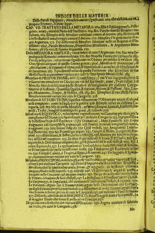 Il cannocchiale aristotelico, o sia idea dell'arguta, et ingegnosa elocutione, che serue a tutta l'arte oratoria, lapidaria, et simbolica. Esaminata co' principii del divino Aristotele, dal conte d. Emanuele Tesauro,... accresciuta dall'autore di due nuovi trattati...