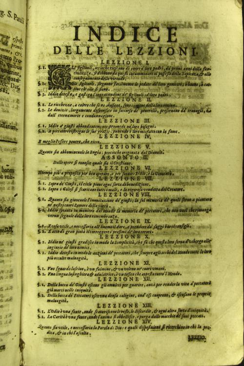 Sopra le parole di Salomone esposte in lezzioni morali dal p. d. Simpliciano Bizozeri milanese ... Tomo 1. Diuiso in due parti. Doue si contiene la sposizione de' principali sensi di tutto il capitolo decimo de' prouerbi di Salomone ...