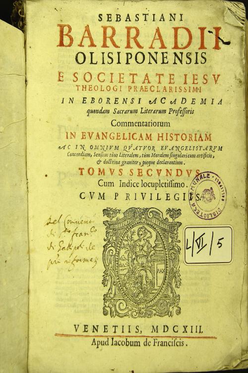 2: Sebastiani Barradij Olisiponensis e Societate Iesu 
