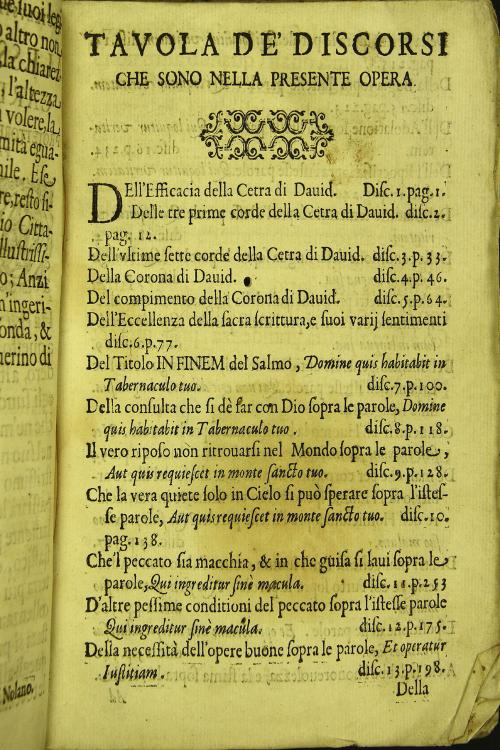 Il cittadino del cielo ritratto dal salmo domine quis habitabit in tabernaculo tuo. Opera del R.P.D. Costantino de' Notari nolano ... Diuisa in trenta discorsi con tauole copiosissime