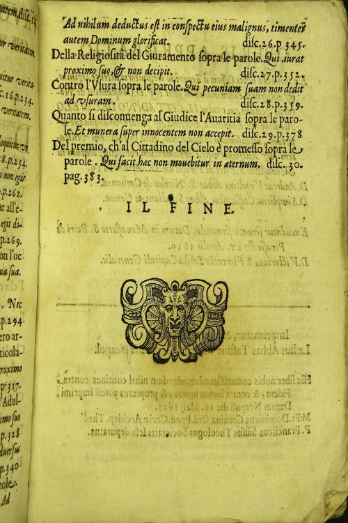 Il cittadino del cielo ritratto dal salmo domine quis habitabit in tabernaculo tuo. Opera del R.P.D. Costantino de' Notari nolano ... Diuisa in trenta discorsi con tauole copiosissime
