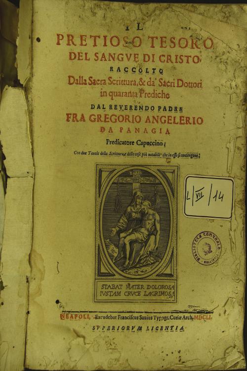 Il pretioso tesoro del sangue di Cristo raccolto dalla sacra scrittura
