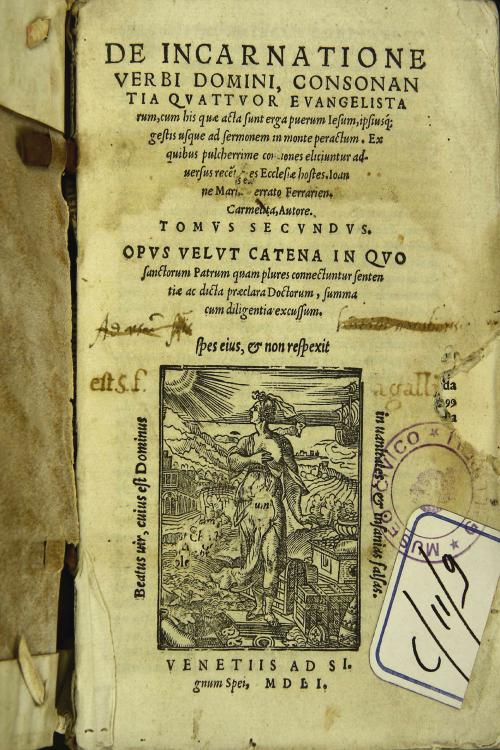 De incarnatione Verbi Domini, consonantia quattuor euangelistarum, cum his quae acta sunt erga puerum Iesum, ipsiusque gestis usque ad sermonem in monte peractum. 