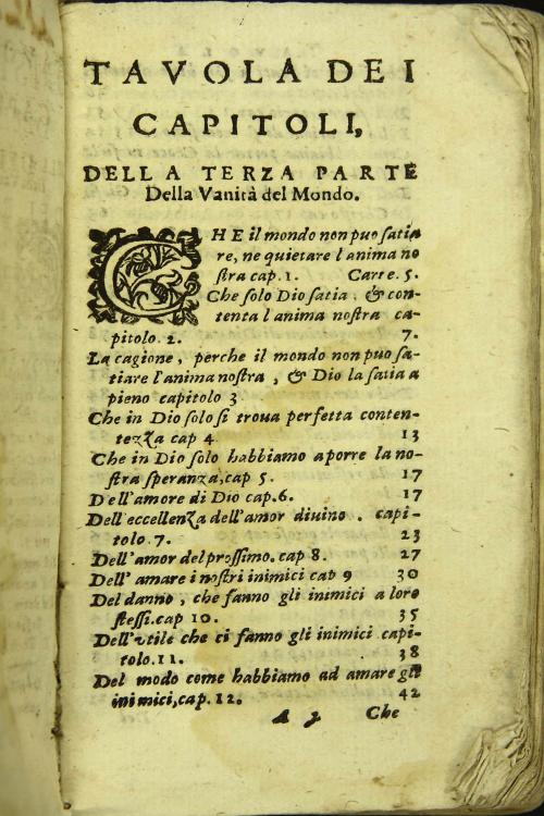 Dispregio della vanita del mondo, del r.p.f. Diego di Stella dell'Ordine di s. Francesco Osseruante, diuisa in tre parti. 