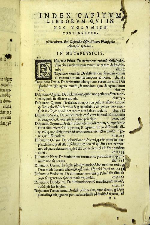 Dest. Destr. Tomus decimus operum. In quo magni commen. Auer. disputationes quae destructio destructionum Algazelis dicuntur, cum expositione grauissimi philosophi Augustini Niphi Suessani continentur. 