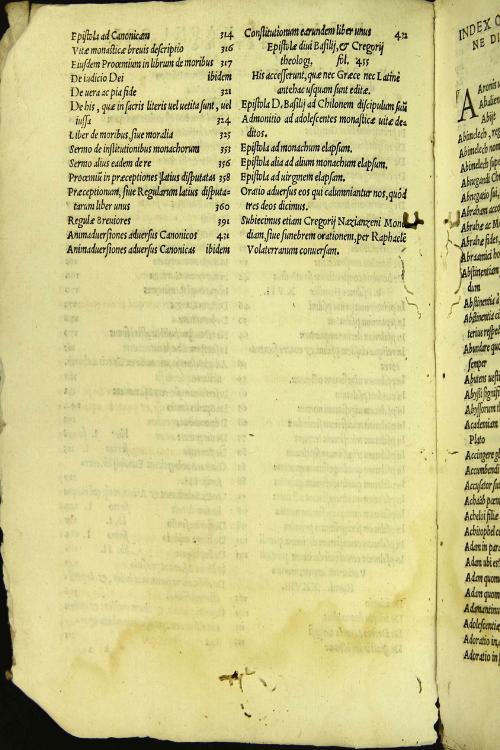 Omnia D. Basilii Magni archiepiscopi Caesareae Cappadociae quae extant opera a Iano Cornario medico physico, et Adamo Fumano latinitate donata: cum annotationibus in margine nuper additis ... 