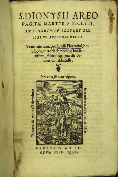 S. Dionysii areopagitae martyris inclyti, athenarum episcopi, et galliarum apostoli opera...
