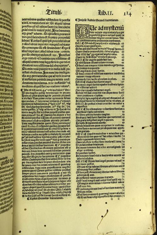 Sacratissima sententiarum totius theologie quadripartita volumina ab excellentissimo theologorum omnium monarcha edita Petro Lombardo Parisiensi episcopo.