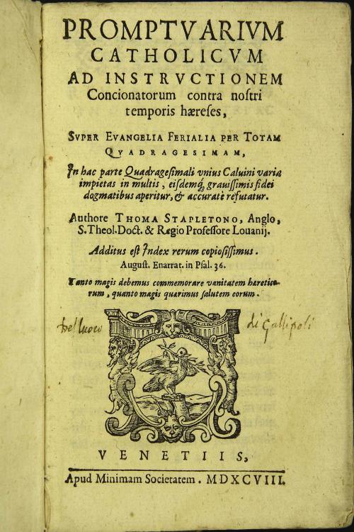 Super Euangelia ferialia per totam quadragesimam, in hac parte quadragesimali vnius Caluini varia impietas in multis, eisdemque grauissimis fidei dogmatibus aperitur, et accurate refutatur.