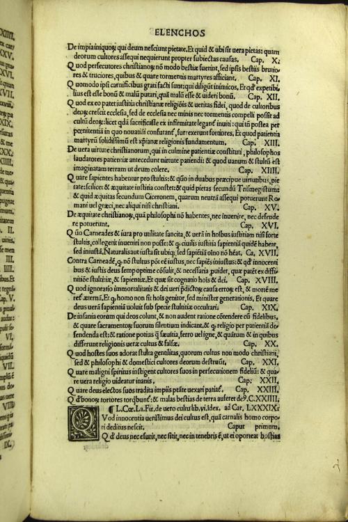 Habes in hoc volumine lector optime diuina Lactantii Firmiani opera nuper per Ianum Parrhasium accuratissime castigata: graeco integro adiuncto