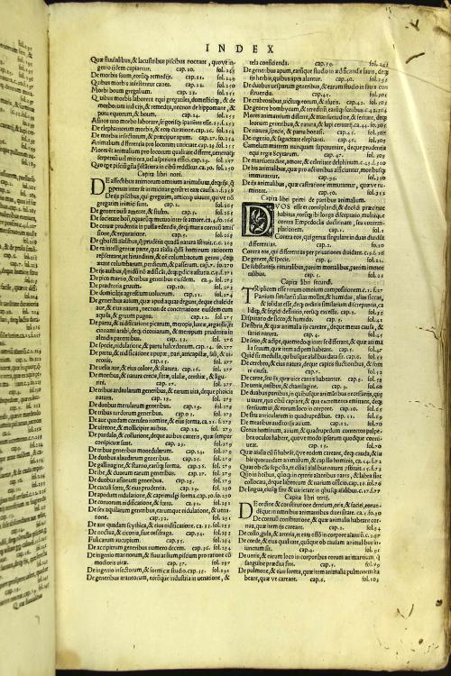 Augustini Niphi ... Expositiones in omnes Aristotelis libros De historia animalium. lib. 9. De partibus animalium, et earum causis. lib. 4. Ac De generatione animalium. lib. 5. Adiecto utili indice,