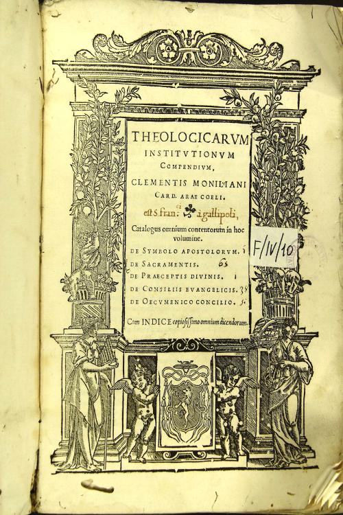 Theologicarum institutionum compendium, Clementis Moniliani card. Arae Coeli. Catalogus omnium contentorum in hoc volumine. De Symbolo Apostolorum.