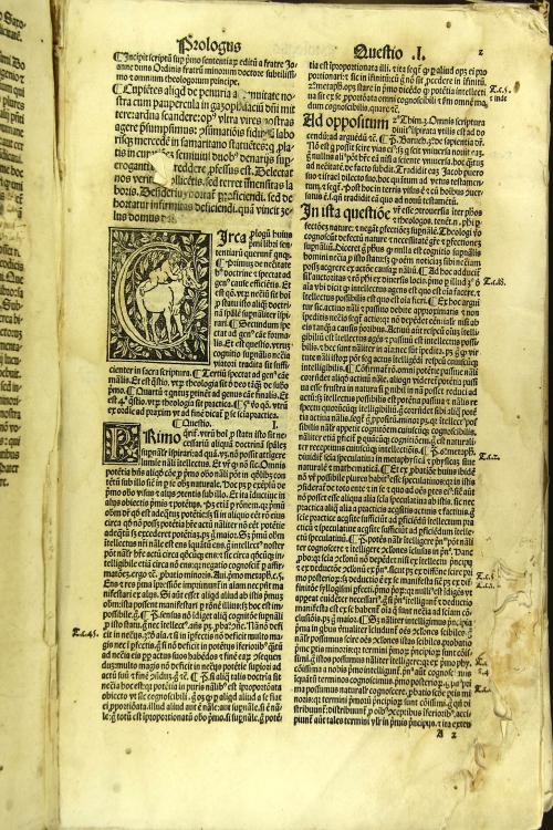 Scotus nouissime cum emendatissimo codice Parisino castigatus. Additis responsionibus ad argumenta locis suis, et annotationibus opinionum diuersorum doctorum, ac etiam textuum commentorum Aristotelis in marginibus. 