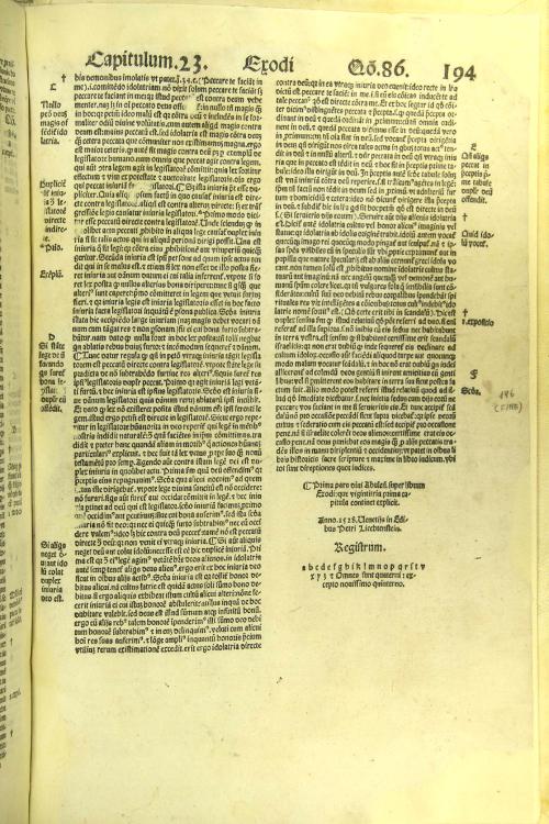 Eccam vobis qui sacris litteris incumbitis studiosi: tantopere exoptatam super Exodum diui Alphonsi episcopi Abulensis interpretatione fidissimam: necnon locupletissimam expositionem. 