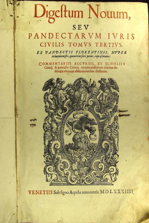 3: Digestum nouum, seu Pandectarum iuris ciuilis tomus tertius ...
