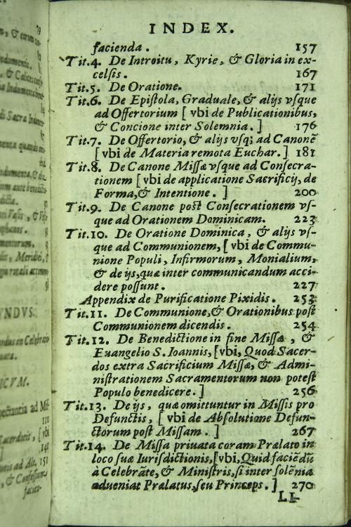 Sacrum enchiridium, ea quae ad sacrificium missae spectant sub oculos ponens, rubricas missae privatae elucidans, de