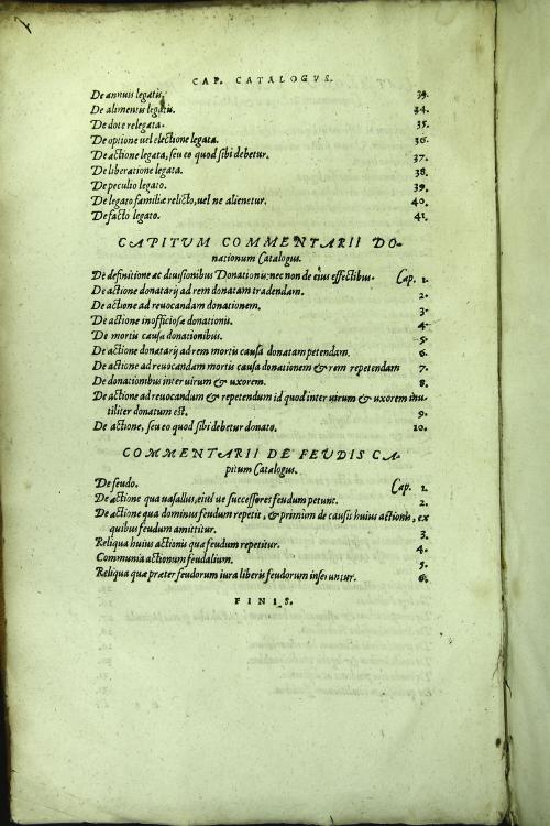 Nicolai Vigelii iurisconsulti Commentariorum iuris ciuilis annus quintus: De legatis et fideicommissis. De Donationibus