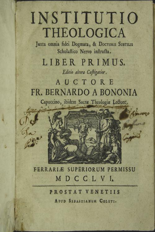 Institutio philosophica praemittenda theologiae, nunc Aristotelis ... Auctore F. Bernardo a Bononia cappuccino. Tomo II