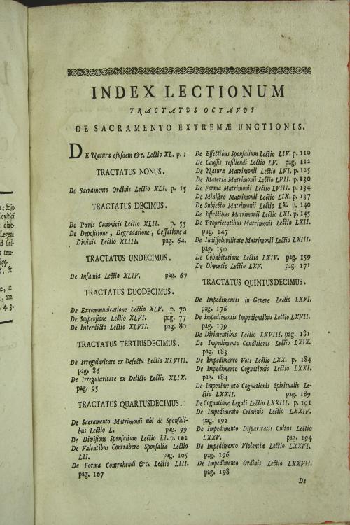 Lectionum theologico-moralium reverendi admodum patris Claudii e civitate plebis cappuccinorum exprovincialis ... Tom. 8. continens tractatum de sacramento extremae unctionis: de sacramento ordinis ... Tomo VIII