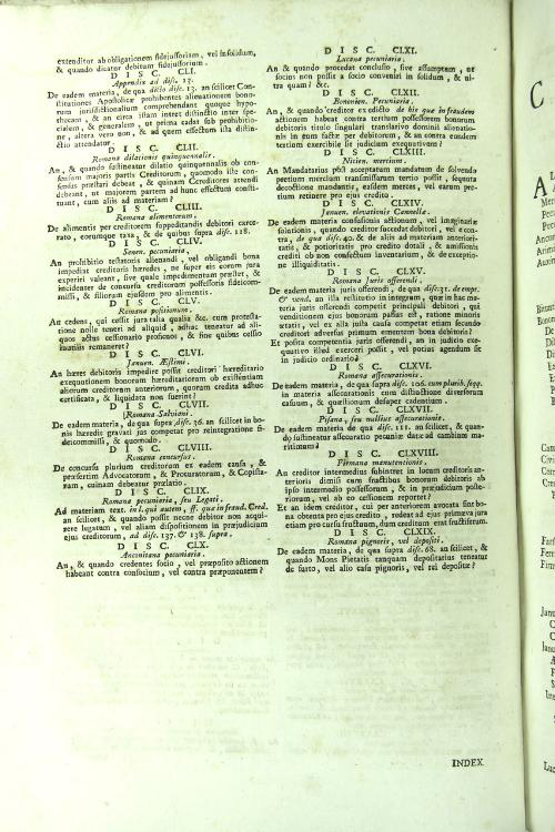 Jo. Baptistae De Lucae Venusini ... Theatrum veritatis, et justitiae, sive decisivi discursus per materias, seu titulos distincti, & ad veritatem editi in forensibus controversiis canonicis & civilibus, in quibus in urbe advocatus, pro una partium scripsit, vel consultus respondit. Liber octavus
