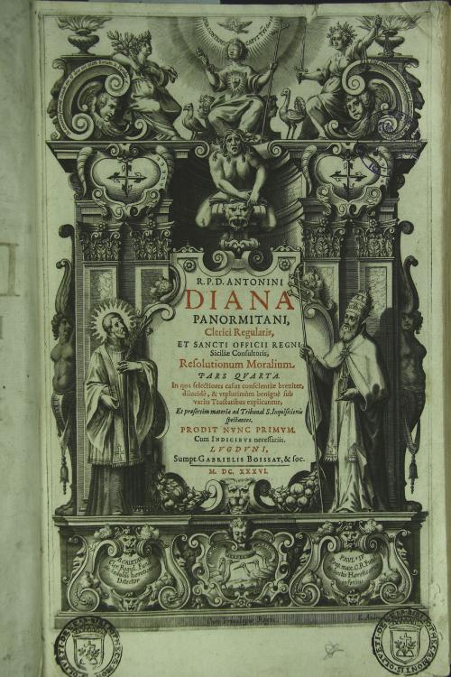 R.P.D. Antonini Diana Panormitani clerici regulari coram sanctiss. D.N. Innocentio X. Episcoporum examinatori et sancti officii regni Siciliae consultoris.