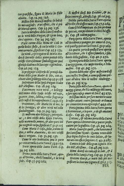 Torre Sacra sopra la ferma pietra dell' autorita della divina scrittura a gloriadella gran Madre di Dio di tutte le infermita e mali celeste medica e sovranacuratrice.