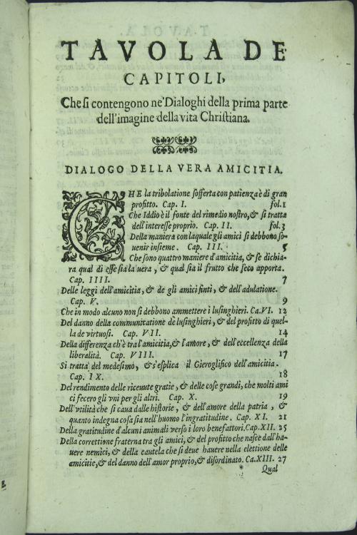 IMAGINE I Della vita Christiana, I OVERO I DIALOGHI MORALI I delM.R.P.F. HET OR PINTO Portughese I dell'ordine di San Girolamo, DIVISADVE PART!.