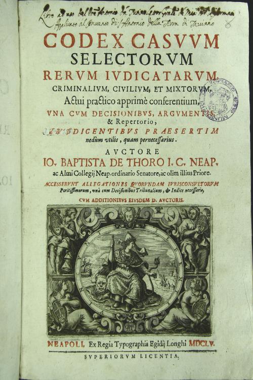 Codex casum selectorum rerum iudicatarum criminalium civilium et mixtorum actui practico apprime conferentium una cum decisionibus argumentiset repertorio ius dicentibus praesertim nedum utilis quam pernecessarius. 