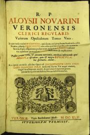 1: Tomus vnus in quo varia variae eruditioni, qua sacrae, qua prophanae seruientia, exhibentur, plerique prisci ritus non adeo notitiae expositi, educuntur in lucem, aliqua aliquorum probae notae auctorum Lipsana inseruntur, quaedam quorundam loca illustrantur, et explicantur