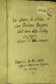 La storia di Italia del Cav. Girolamo Brusoni dall'anno 1625 al 1679
