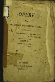 Opere di Francesco Bernardino Cicala, Volume 1.