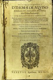 "3: Tertia pars de sacramentis etc. D. Thomae de Aquino; angelici, et S. Ecclesiae, doctoris ... "