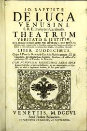 12: Liber duodecimus, cujus 1. Pars de beneficiis ecclesiasticis in genere; 2. De canonicis