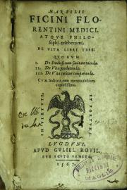Marsilii Ficini florentini Medici