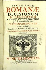 Partis deciamae octavae tomus primus