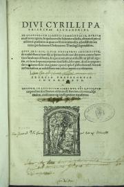 DIVI CYRILLI PAITRIARCHAE ALEXANDRINI, I IN