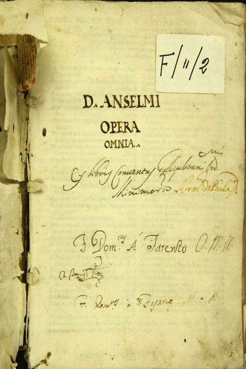 D.Anselmi. Opera Omnia